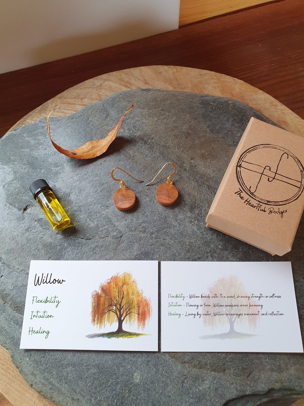 Willow wood earrings