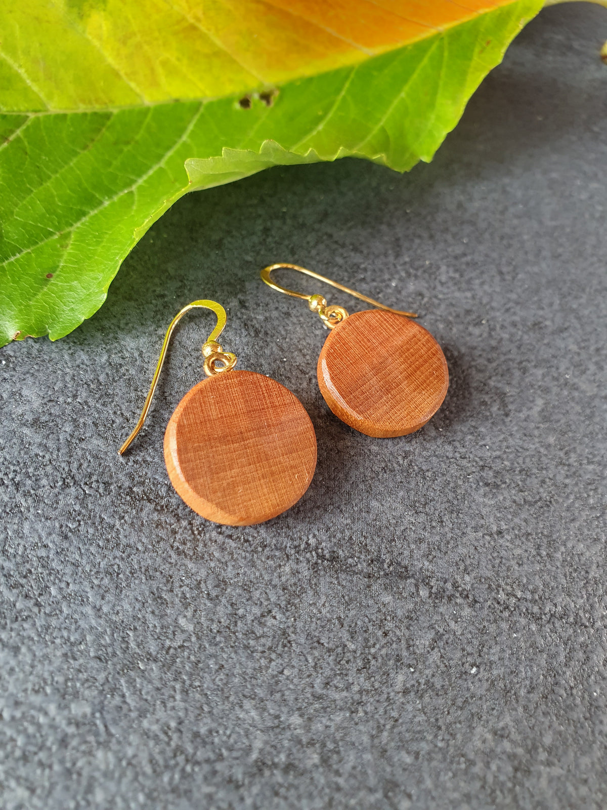 Cherry wood earrings
