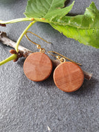 Cherry wood earrings
