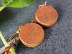 Cherry wood earrings