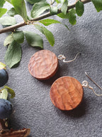 Blackthorn wood earrings