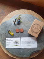 Blackthorn wood earrings