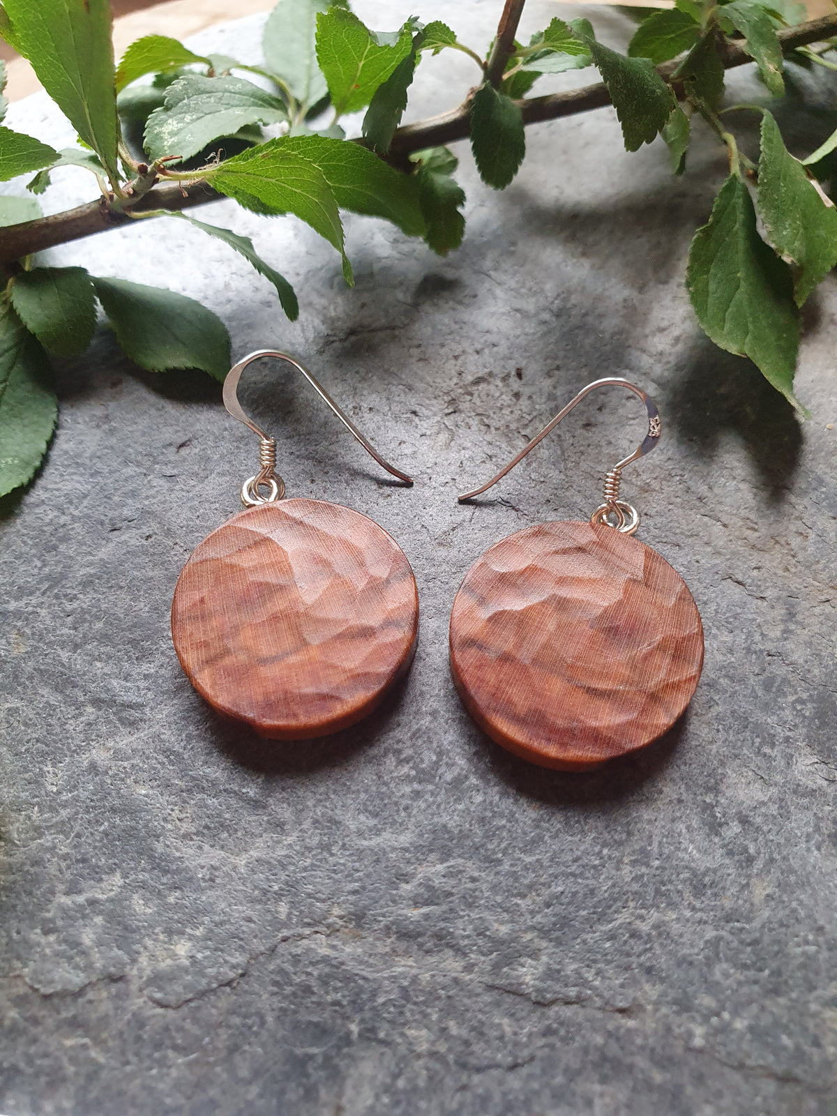 Blackthorn wood earrings