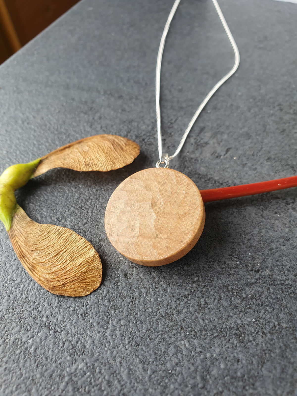 Sycamore wood necklace