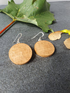 Sycamore wood earrings