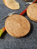 Sycamore wood earrings
