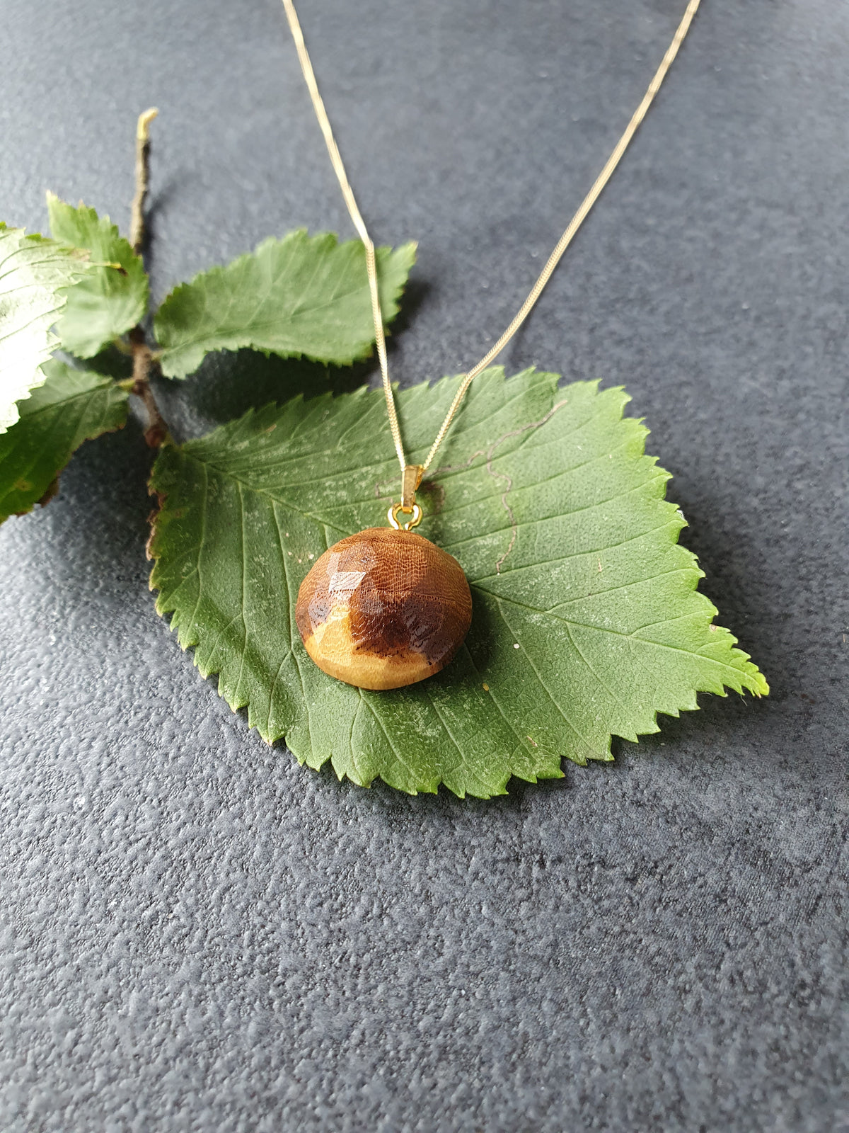 Elm wood necklace